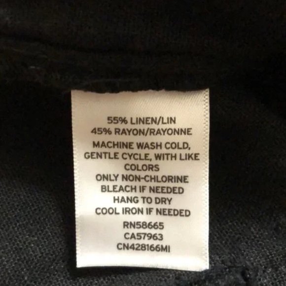 ✨NEW!✨ Caslon Linen Blend Black Cropped Pants with Raw Hem - NWT - Picture 2 of 6